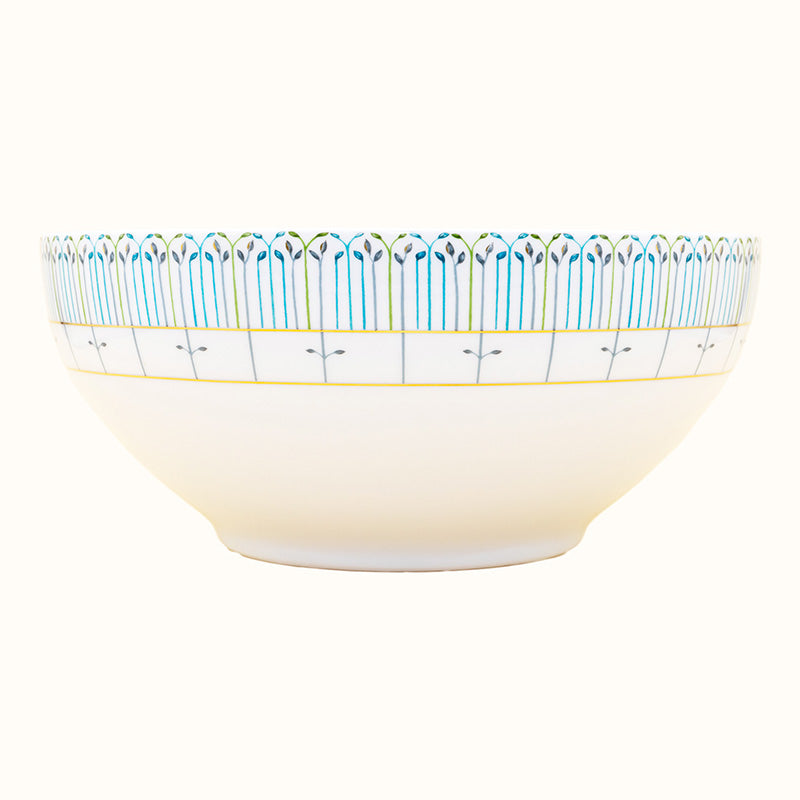 Robert Haviland & C. Parlon Jardin de Louise | Salad Bowl: Fine Limoges porcelain with fan border motif and smooth, glazed finish, ideal for serving shared salads or composed dishes | Tableware & Serveware / Bowls | 2Jour Concierge, your luxury lifestyle shop