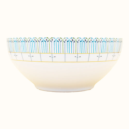 Robert Haviland & C. Parlon Jardin de Louise | Salad Bowl: Fine Limoges porcelain with fan border motif and smooth, glazed finish, ideal for serving shared salads or composed dishes | Tableware & Serveware / Bowls | 2Jour Concierge, your luxury lifestyle shop