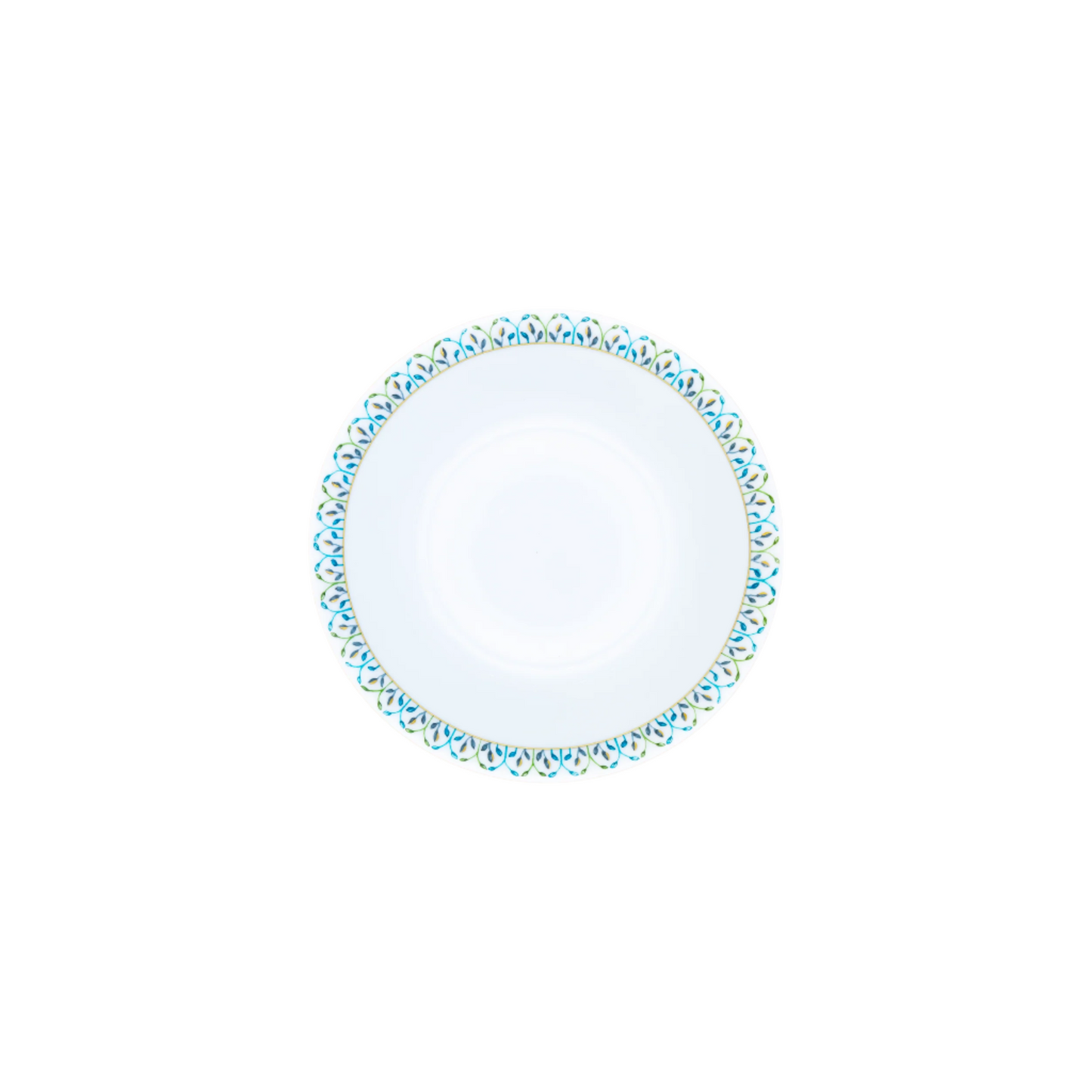 Robert Haviland & C. Parlon Jardin de Louise | Individual Salad Bowl: Fine Limoges porcelain with fan border motif and smooth, glazed finish, perfect for individual servings of salad or composed starters | Tableware & Serveware / Bowls | 2Jour Concierge, your luxury lifestyle shop