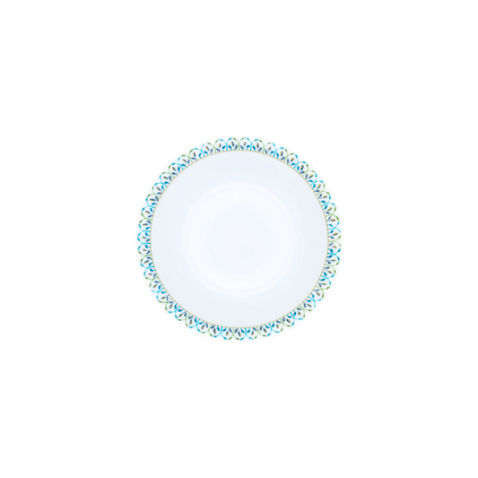 Robert Haviland & C. Parlon Jardin de Louise | Individual Salad Bowl: Fine Limoges porcelain with fan border motif and smooth, glazed finish, perfect for individual servings of salad or composed starters | Tableware & Serveware / Bowls | 2Jour Concierge, your luxury lifestyle shop