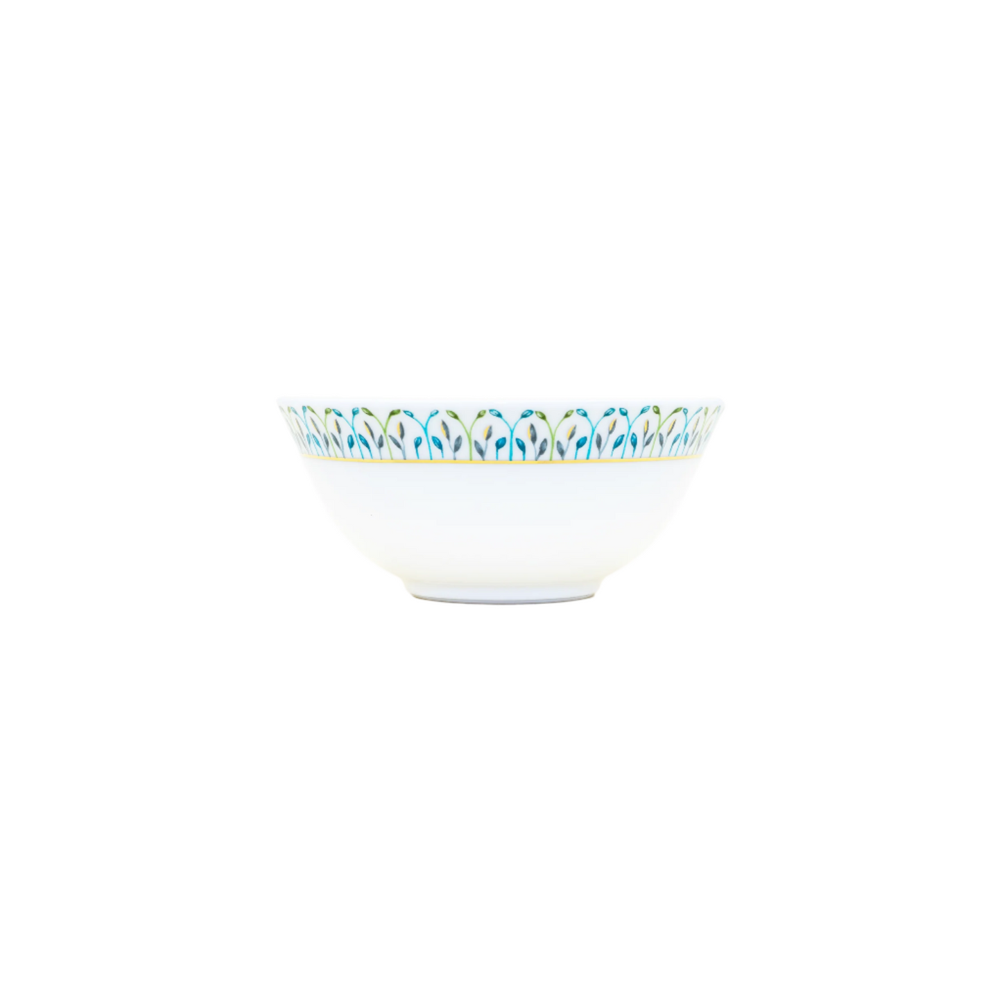 Robert Haviland & C. Parlon Jardin de Louise | Chinese Rice Bowl: Fine Limoges porcelain with fan border motif and smooth, glazed finish, ideal for rice, small portions, or side dishes | Tableware & Serveware / Bowls | 2Jour Concierge, your luxury lifestyle shop