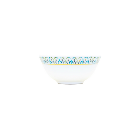Robert Haviland & C. Parlon Jardin de Louise | Chinese Rice Bowl: Fine Limoges porcelain with fan border motif and smooth, glazed finish, ideal for rice, small portions, or side dishes | Tableware & Serveware / Bowls | 2Jour Concierge, your luxury lifestyle shop