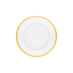 Malmaison Limoges Porcelain Rim Soup Plate, Gold