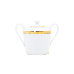 Malmaison Limoges Porcelain Sugar Bowl, Gold