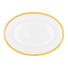 Malmaison Limoges Porcelain Oval Platter, Gold