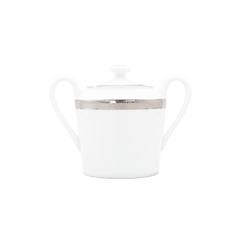 Malmaison Limoges Porcelain Sugar Bowl, Platinum