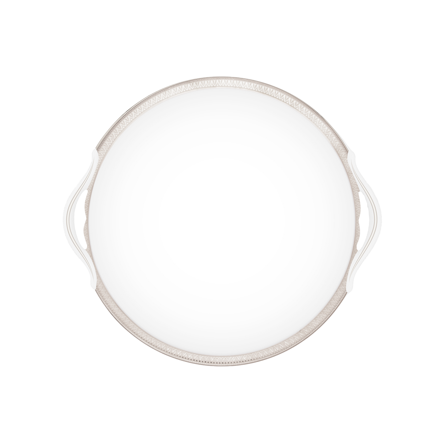Haviland Parlon Malmaison | Round Cake Dish: Fine Limoges porcelain with decorative border motif and smooth, glazed finish, ideal for serving cakes or pastries in style | Tableware & Serveware / Serving Dishes | 2Jour Concierge, your luxury lifestyle shop