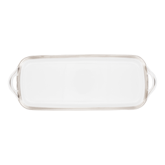Malmaison Limoges Porcelain Rectangular Cake Dish, Platinum