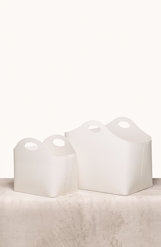 Rabitti 1969 Tau Saddle Leather Storage Basket With Handles | Elegant and Functional Storage Solution | Crafted with High-Quality Saddle Leather | Handles for Convenient Use | Explore a Range of Luxury Home Accessories at 2Jour Concierge, #1 luxury high-end gift & lifestyle shop