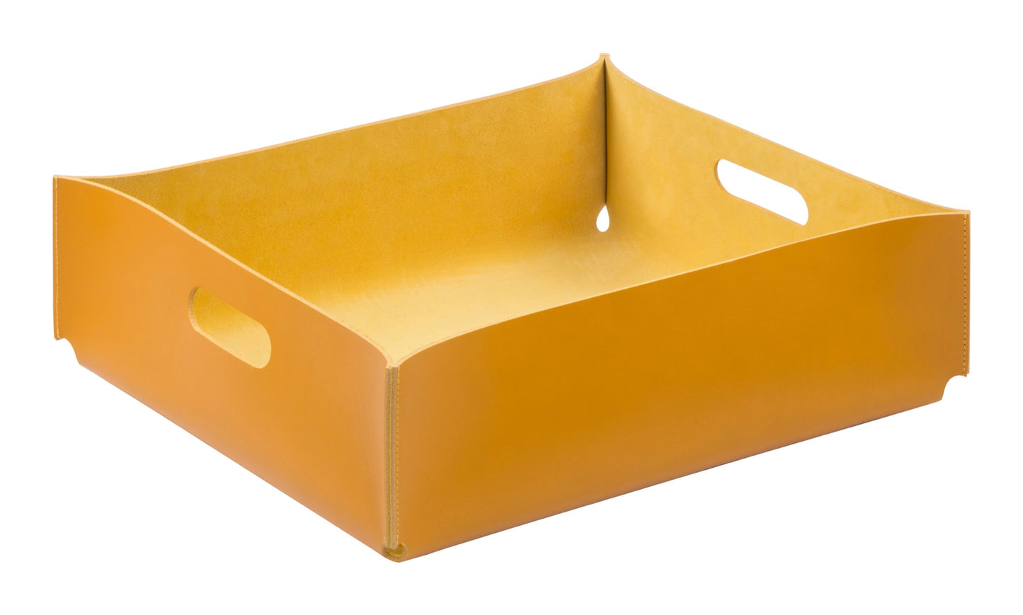 Amsterdam Klassischer, niedriger Aufbewahrungskorb aus Sattelleder mit Griffen