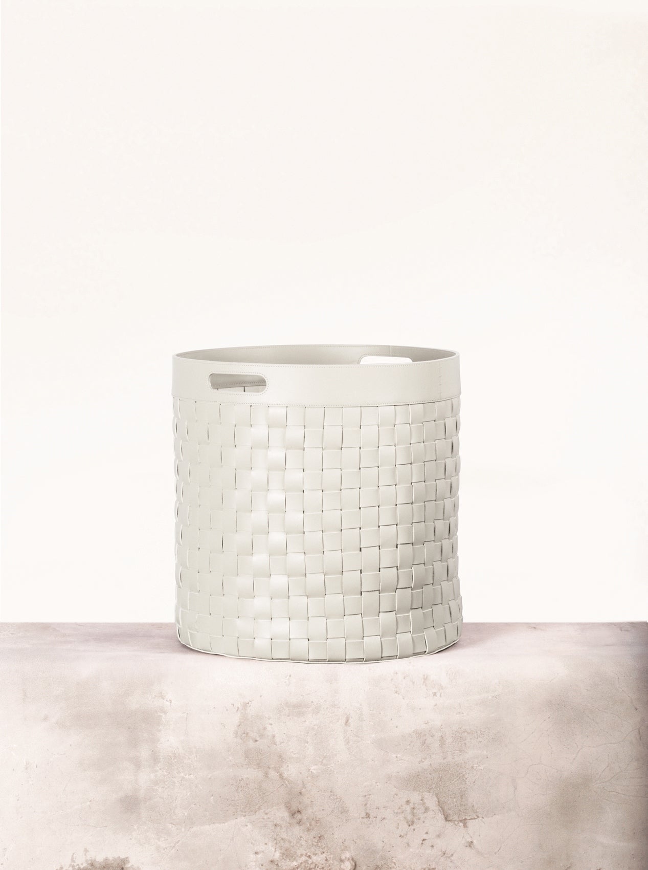 Rabitti 1969 Verona Tower Woven Saddle Leather Storage Basket | Elegant and Functional Storage Solution | Crafted with High-Quality Saddle Leather | Handles for Convenient Use | Explore a Range of Luxury Home Accessories at 2Jour Concierge, #1 luxury high-end gift & lifestyle shop