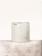 Verona Tower Woven Saddle Leather Storage Basket with Handles