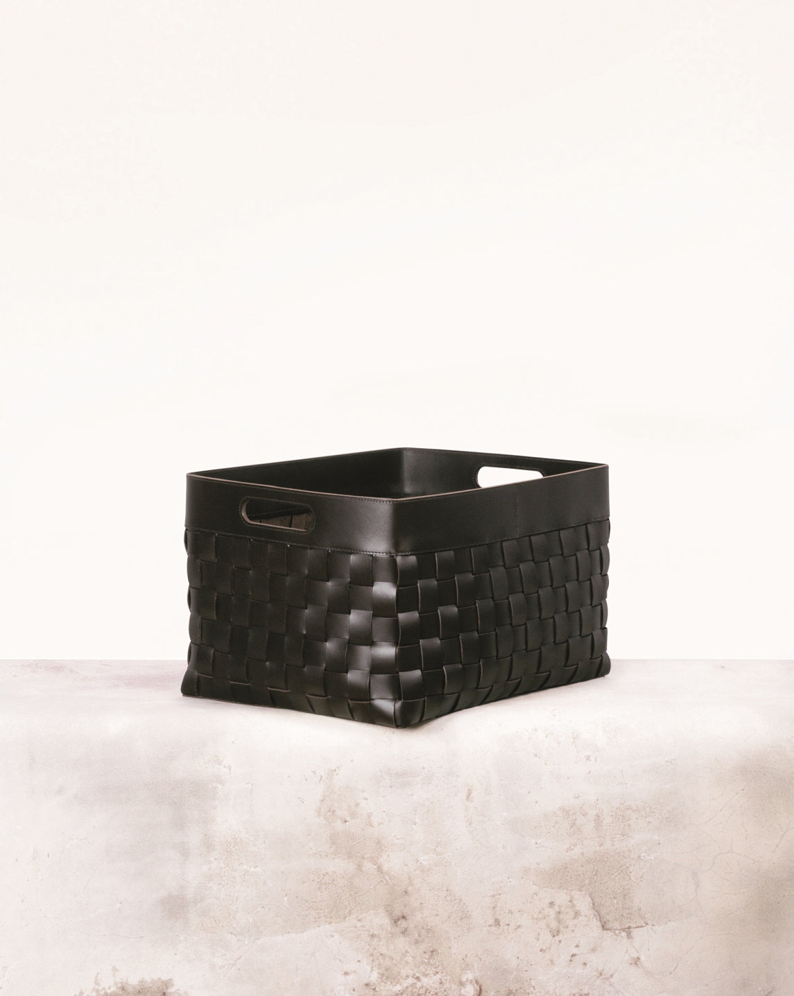 Rabitti 1969 Verona Rectangular Woven Saddle Leather Storage Basket | Elegant and Functional Storage Solution | Crafted with High-Quality Saddle Leather | Handles for Convenient Use | Explore a Range of Luxury Home Accessories at 2Jour Concierge, #1 luxury high-end gift & lifestyle shop