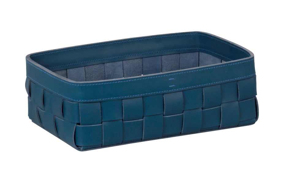 Rabitti 1969 Mondina Rectangular Woven Saddle Leather Storage Basket | Elegant and Functional Storage Solution | Crafted with High-Quality Saddle Leather | Explore a Range of Luxury Home Accessories at 2Jour Concierge, #1 luxury high-end gift & lifestyle shop