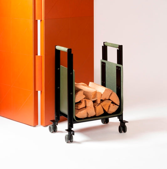 Rabitti 1969 Bormio Leather Firewood Carrier with Handles | Stylish Fireplace Accessories, Durable Leather Construction & Convenient Handling | 2Jour Concierge, #1 luxury high-end gift & lifestyle shop