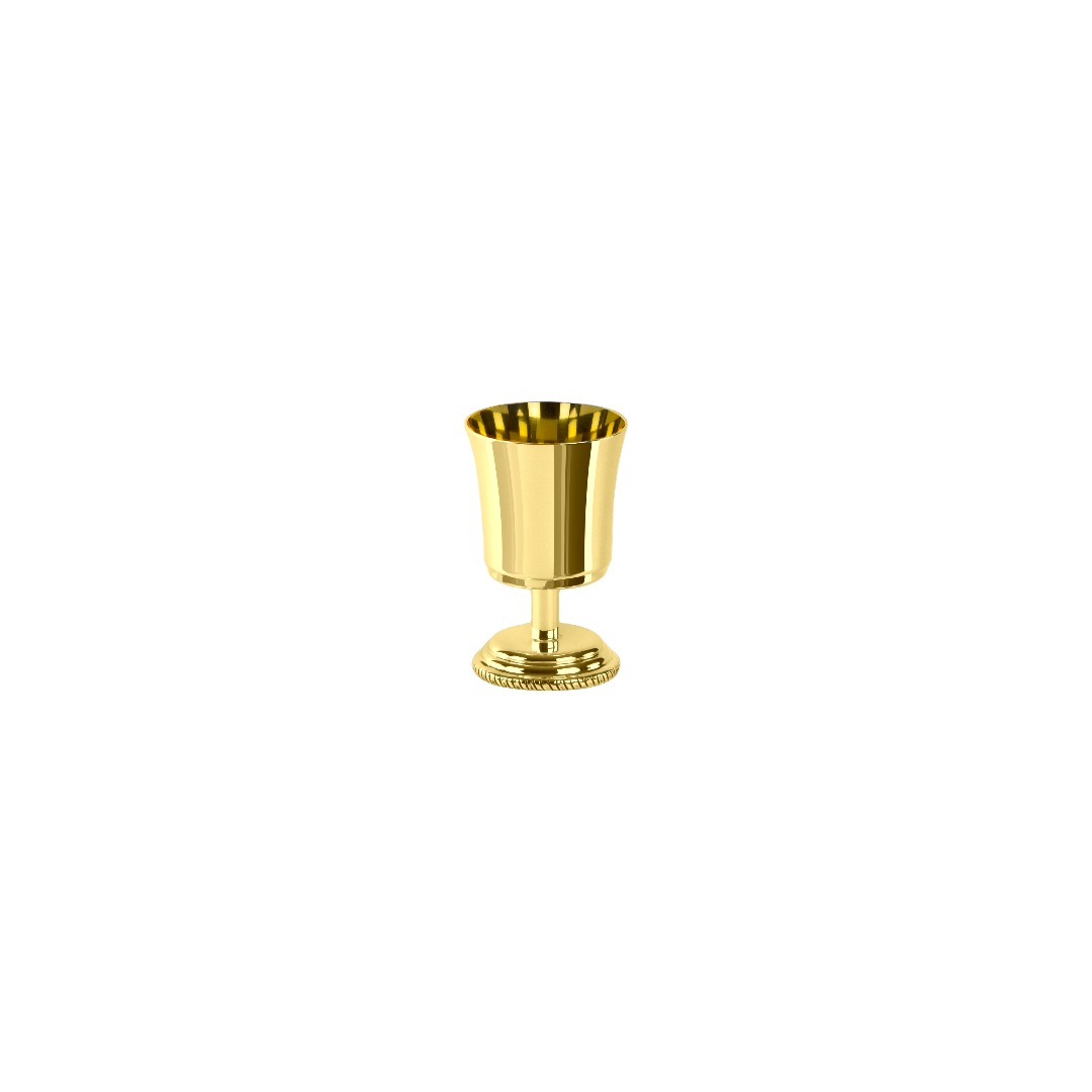 Zanetto Regina Anna | Liquor Cup: Gold-plated metal with gilded interior and smooth, shiny finish, designed for serving spirits elegantly | Tableware & Drinkware / Spirit Glasses | 2Jour Concierge, your luxury lifestyle shop