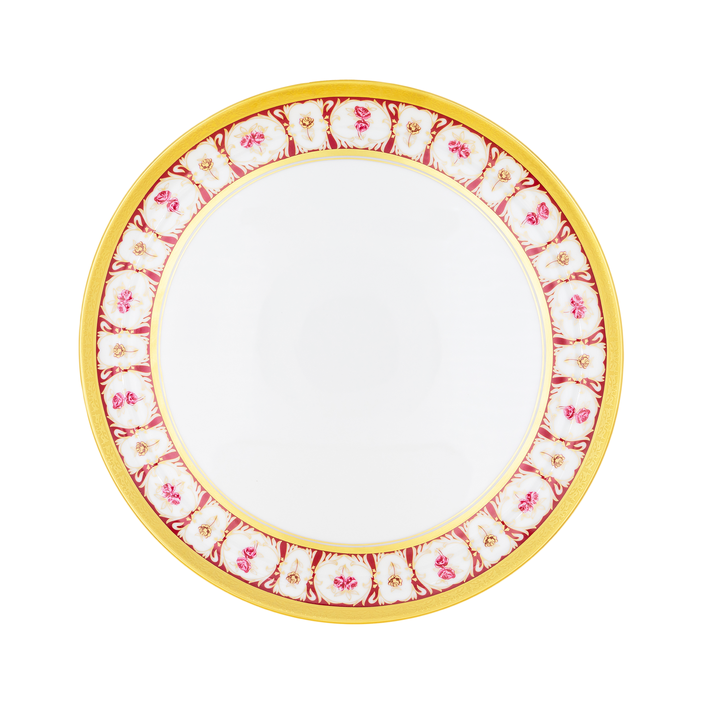 Haviland Parlon Roses d’Or | Round Tart Dish: Fine Limoges porcelain with floral and scroll motif and smooth, glazed finish, ideal for presenting tarts, quiches, or open pastries | Tableware & Serveware / Serving Dishes | 2Jour Concierge, your luxury lifestyle shop