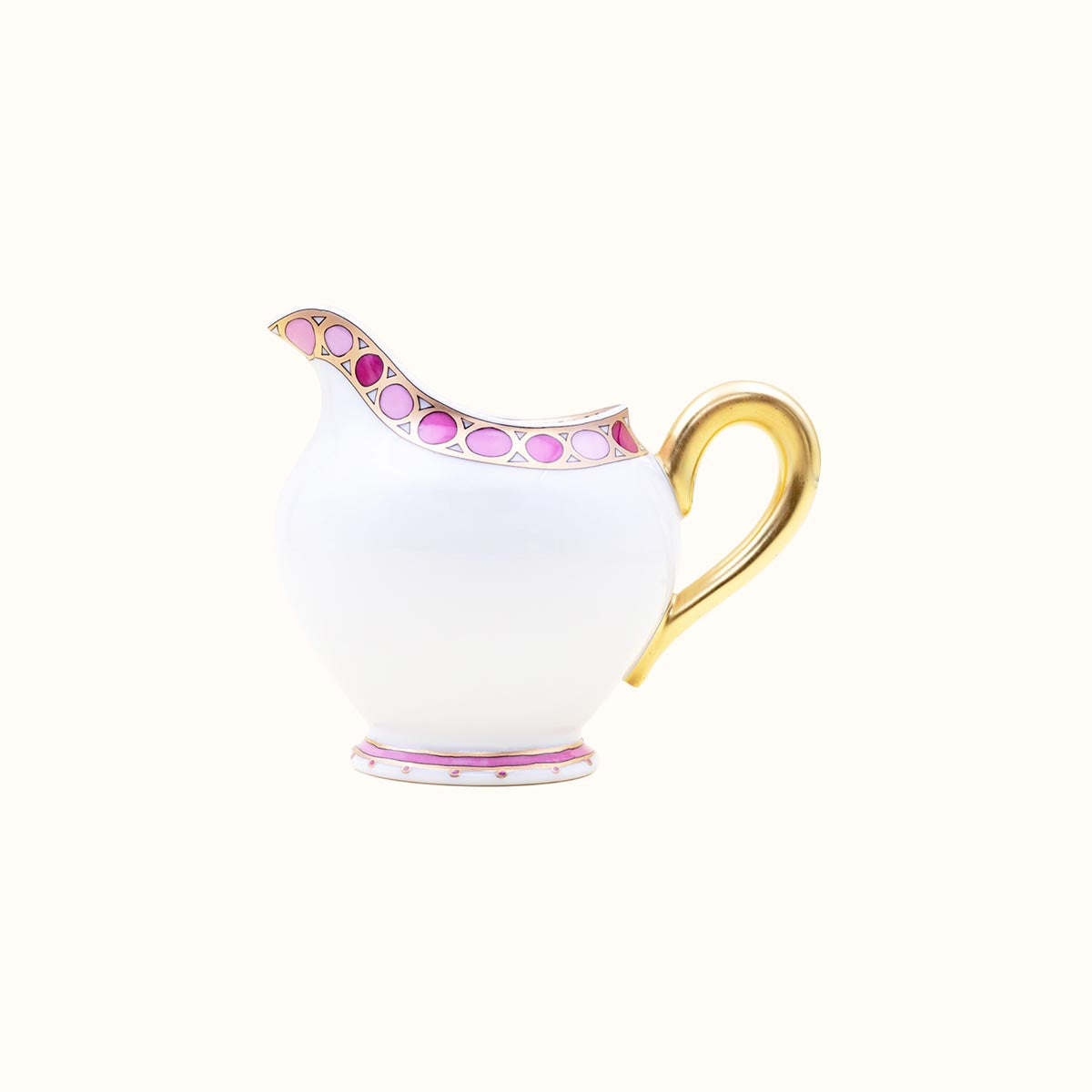 Robert Haviland & C. Parlon Syracuse Rose Cream Jug | Limoges porcelain cream jug adorned with the signature rose-and-pink motif and gilded handle for refined milk service | Tableware & Drinkware / Coffee & Tea Service | 2Jour Concierge, your luxury lifestyle shop