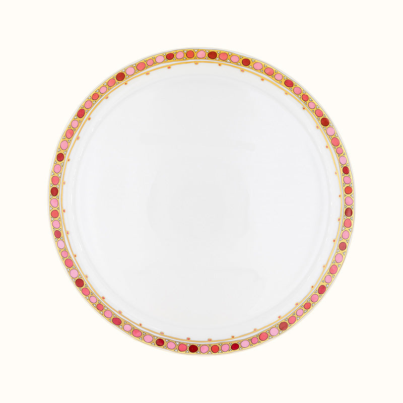 Robert Haviland & C. Parlon Syracuse Rose Plat à Tarte | Limoges porcelain round flat tart dish adorned in the rose-and-pink pattern, ideal for elegant tart presentations | Tableware & Serveware / Service Dishes | 2Jour Concierge, your luxury lifestyle shop