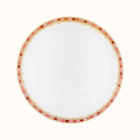 Robert Haviland & C. Parlon Syracuse Rose Plat à Tarte | Limoges porcelain round flat tart dish adorned in the rose-and-pink pattern, ideal for elegant tart presentations | Tableware & Serveware / Service Dishes | 2Jour Concierge, your luxury lifestyle shop