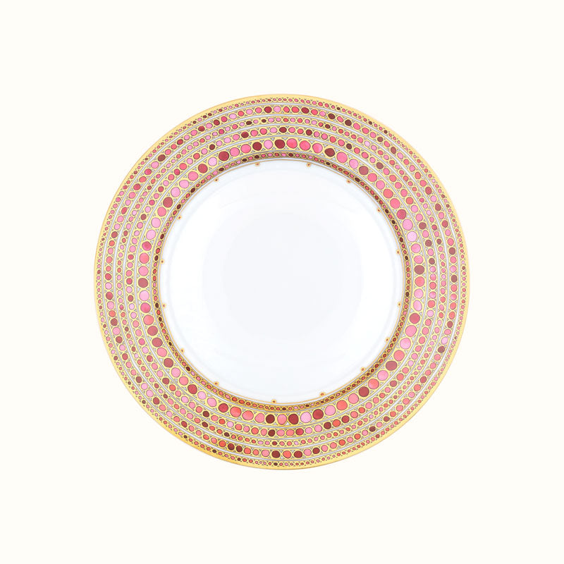Robert Haviland & C. Parlon Syracuse Rose Plat Rond Plat | Limoges porcelain round flat dish featuring a refined rose-and-pink border for versatile serving | Tableware & Serveware / Service Dishes | 2Jour Concierge, your luxury lifestyle shop