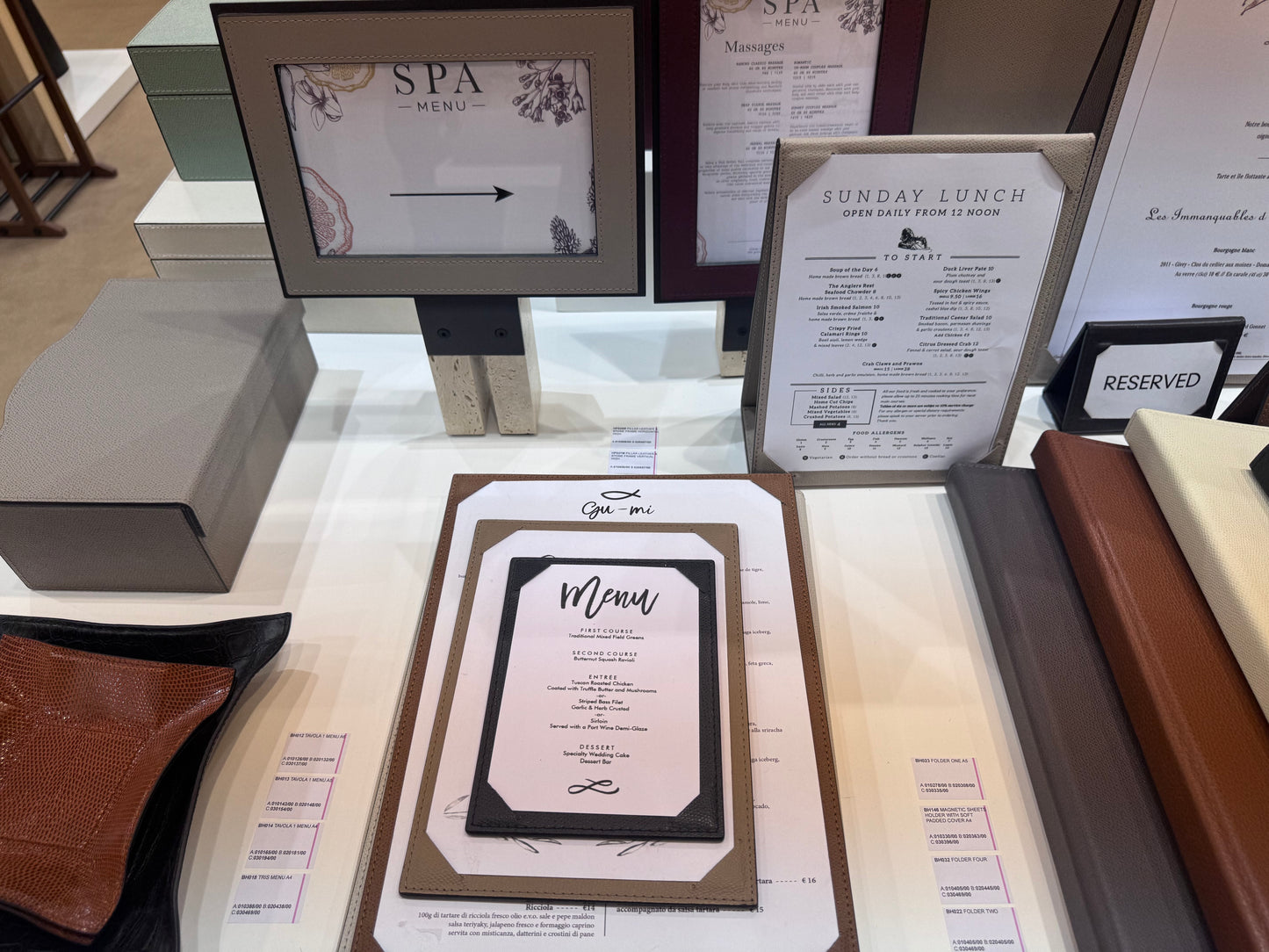 Tavola 1 Leather Menu Holder