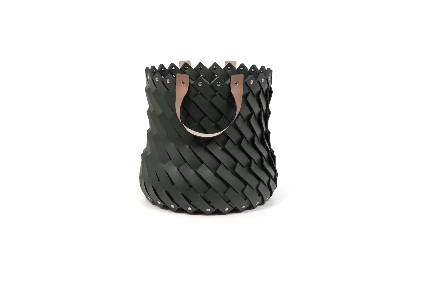 Pinetti × Antonio De Marco Almeria | Hand-Woven Leather Baskets: Eco-friendly washable leather baskets, hand-woven and available in multiple shapes and sizes, ideal for indoor and outdoor use | Storage & Outdoor / Baskets | 2Jour Concierge, your luxury lifestyle shop | luxury interiors, refined living, yacht décor, spa décor, outdoor elegance, boutique hotels, home organization, hospitality décor, office décor
