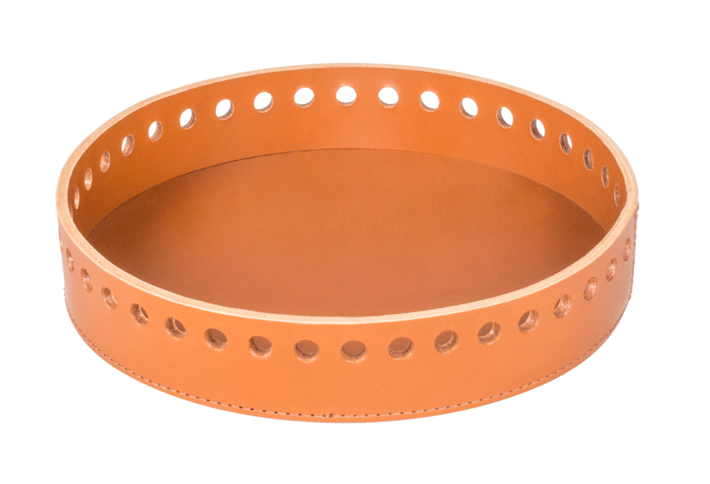 Mimosa Perforated Saddle Leather Valet Tray