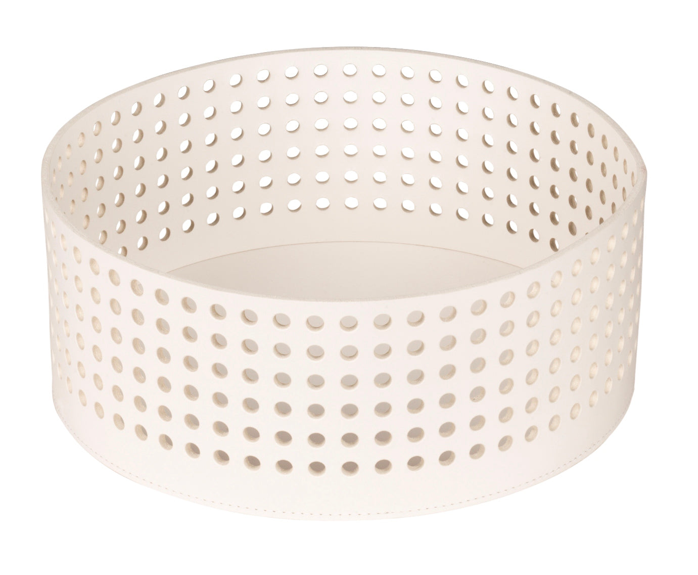 Mimosa Perforated Saddle Leather Storage Basket