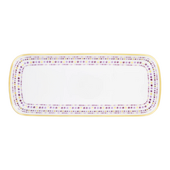Villa Toscana Limoges Porcelain Rectangular Cake Dish, Cassis
