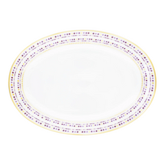 Villa Toscana Limoges Porcelain Oval Platter, Cassis