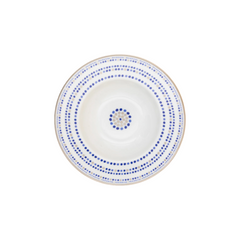 Villa Toscana Limoges Porcelain Rim Soup Plate, Indigo