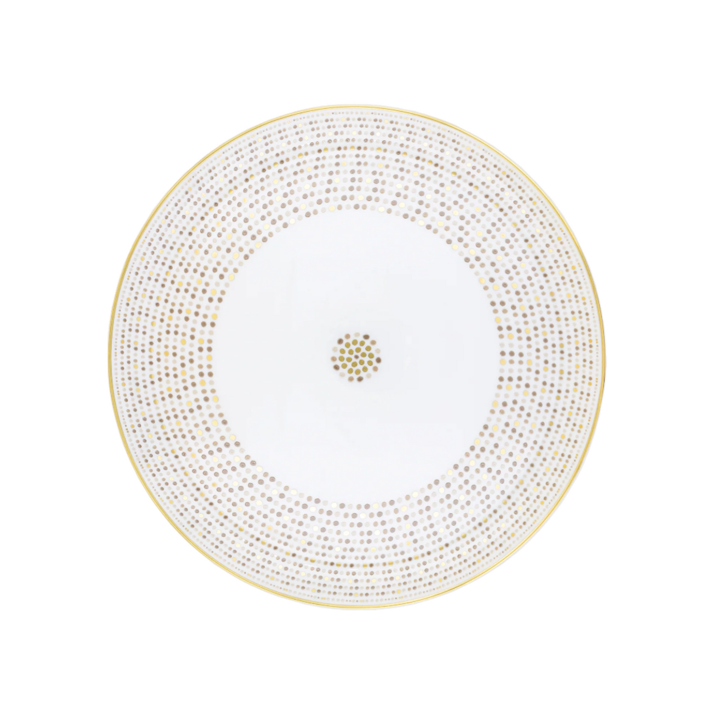 Robert Haviland & C. Parlon Villa Toscana | Round Tart Dish: Fine Limoges porcelain with central geometric motif and smooth, glazed finish, ideal for tarts, quiches, or open pies | Tableware & Serveware / Serving Dishes | 2Jour Concierge, your luxury lifestyle shop