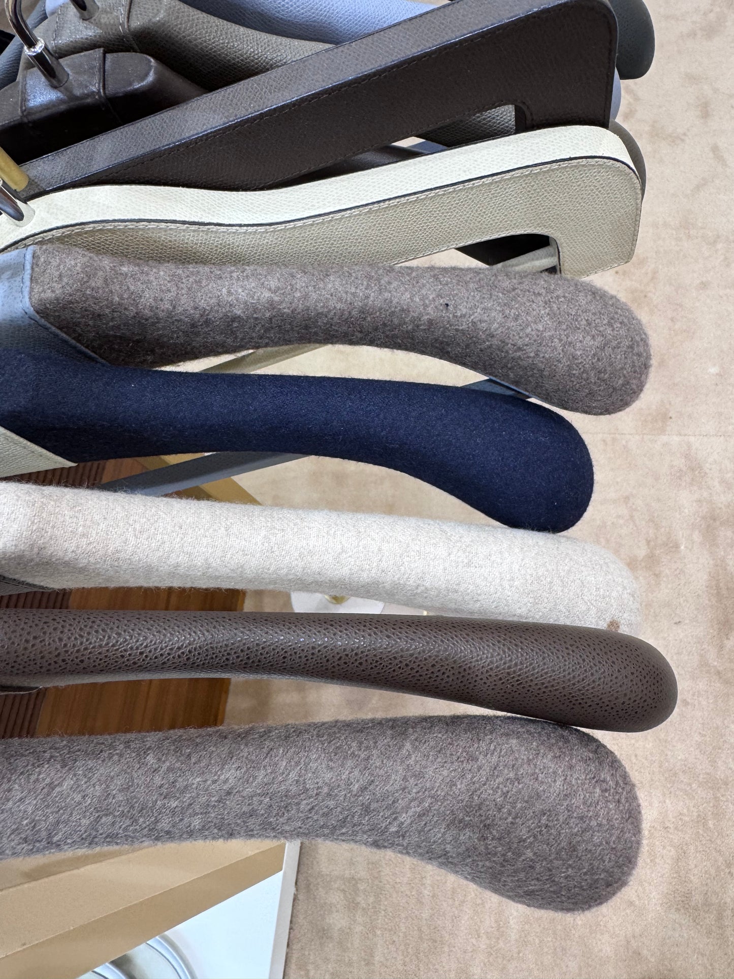 Hermitage Leather-Covered Wood Suit Clothes Hanger
