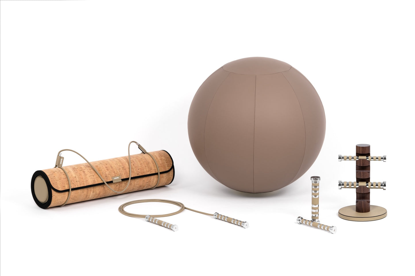 Pinetti Fitball | Leather-Covered Gym Ball: Removable calf leather cover for elegant home fitness and wellness décor | Wellness / Fitness Accessories | 2Jour Concierge, your luxury lifestyle shop | luxury interiors, refined living, elegant gym equipment, boutique hotels, spa décor, yacht décor, office décor, hospitality décor