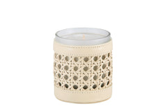 Ester Hand-Braided Leather Candle Holder With Removable Scented Candle