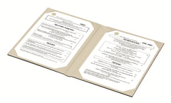 Bis Leather Double Menu Holder A5 with Soft Padding on the Cover Side