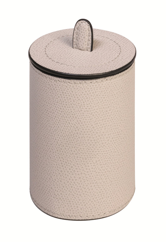 Giobagnara Cotton Buds Holder | All leather-covered | Bathroom Accessories | 2Jour Concierge, your luxury lifestyle shop