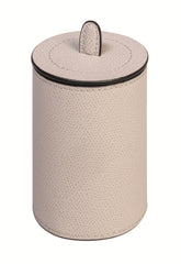Leather-Covered Cotton Buds Holder