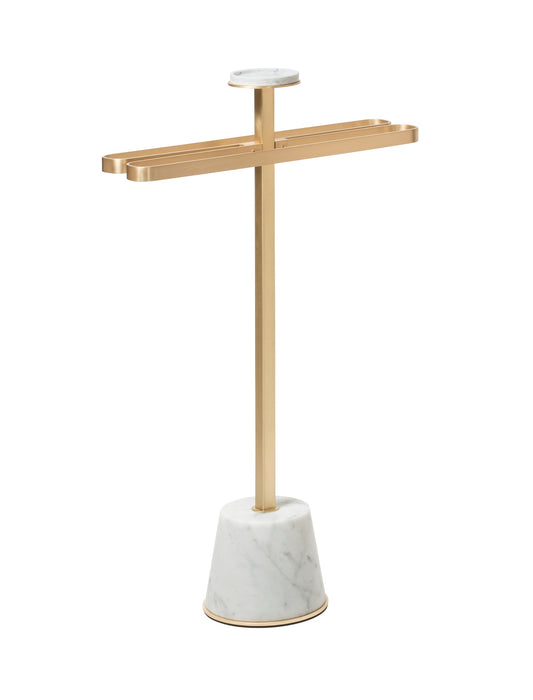 Philippe Handtuchhalter aus Metall mit Marmoreinsätzen