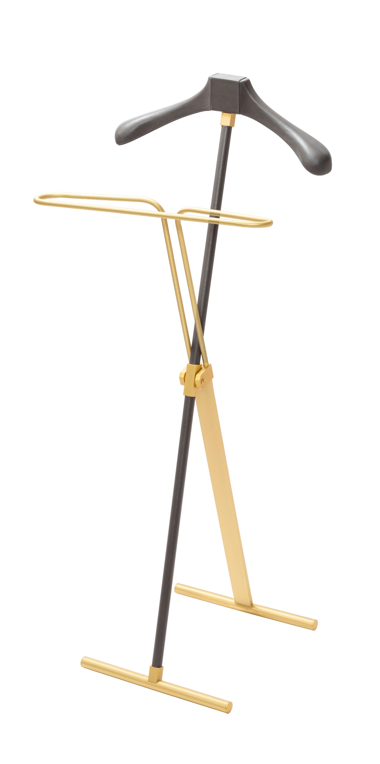 Giobagnara Edgar Leather-Covered Metal Clothes Valet | Stylish Wardrobe Accessories, Elegant Closet Organization & Gift Items | 2Jour Concierge, #1 luxury high-end gift & lifestyle shop