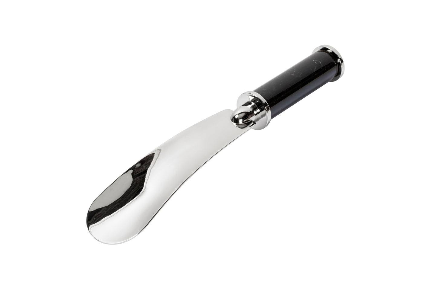 Giobagnara Icaro Marble shoehorn | Metal structure available in various finishes with an elegant marble grip | A sophisticated blend of natural stone and modern design | Perfect for adding style to daily routines | Home accessories | 2Jour Concierge, your luxury lifestyle shop