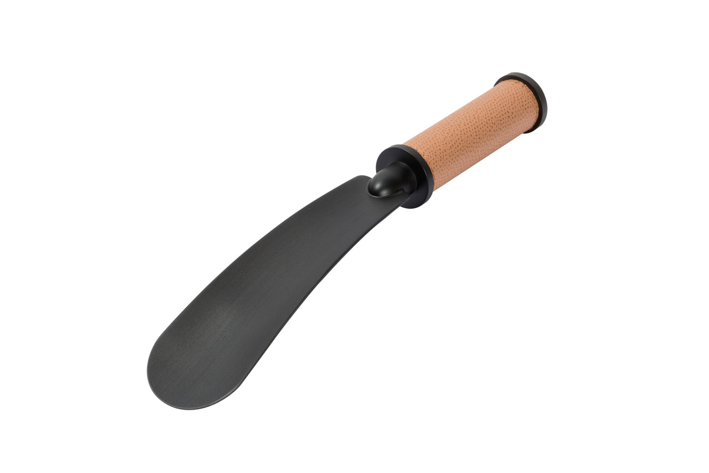 Giobagnara Icaro shoehorn | Metal structure available in various finishes with a fine leather grip | Available in regular and long versions for versatile use | A sleek and practical accessory with refined detailing | Home accessories | 2Jour Concierge, your luxury lifestyle shop