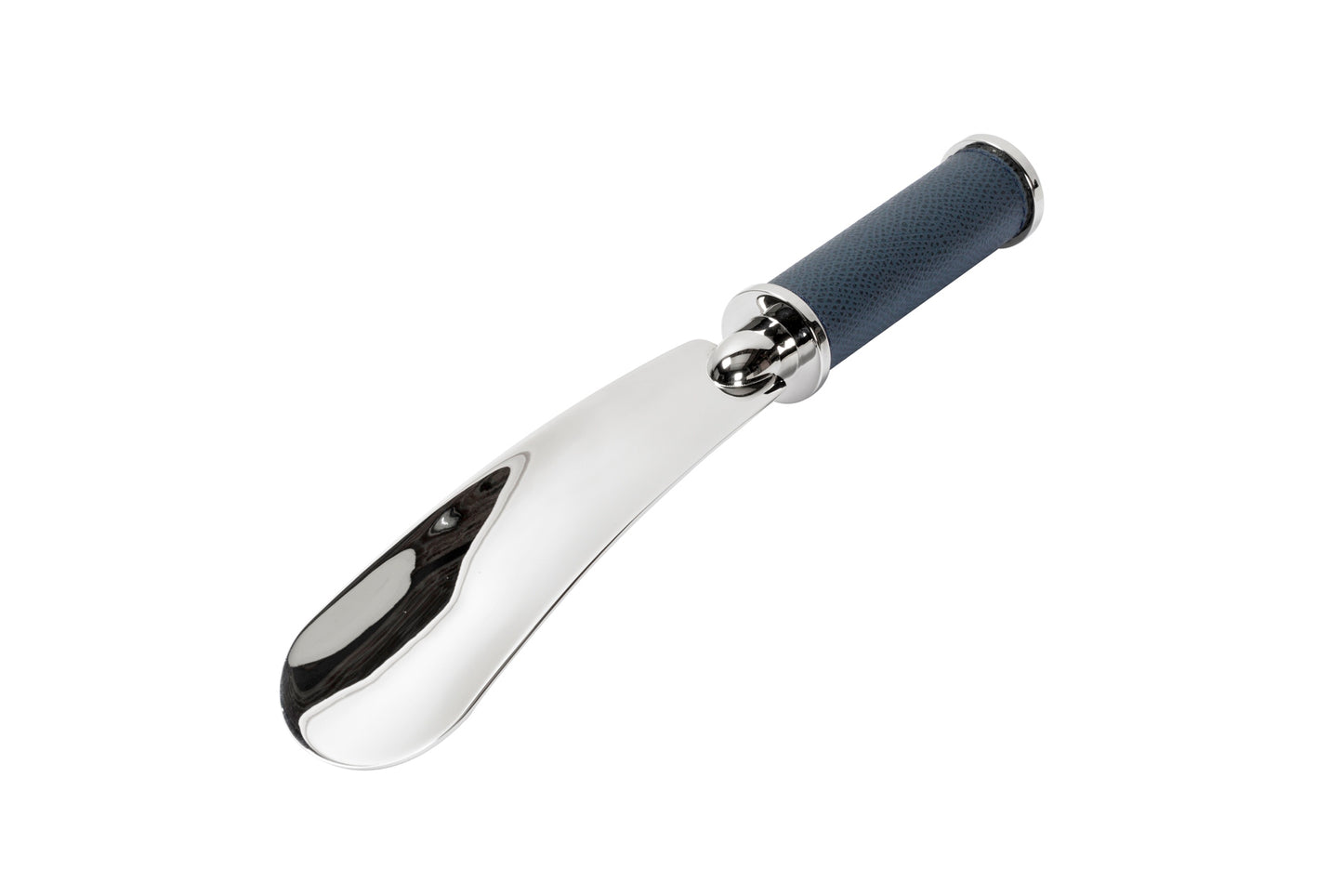 Giobagnara Icaro shoehorn | Metal structure available in various finishes with a fine leather grip | Available in regular and long versions for versatile use | A sleek and practical accessory with refined detailing | Home accessories | 2Jour Concierge, your luxury lifestyle shop