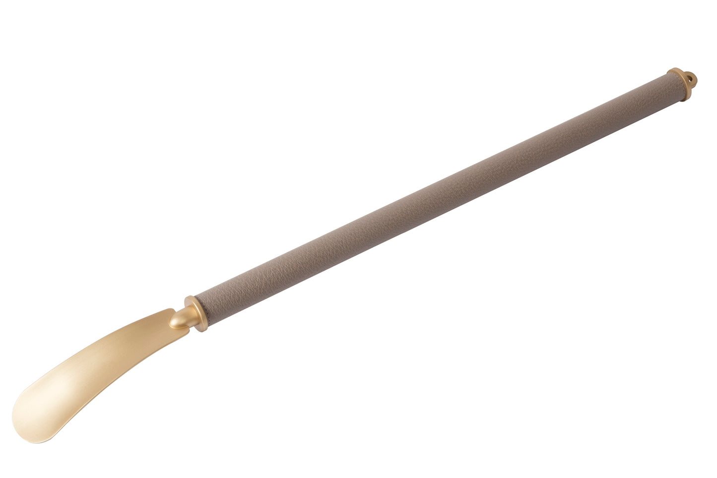 Giobagnara Icaro shoehorn | Metal structure available in various finishes with a fine leather grip | Available in regular and long versions for versatile use | A sleek and practical accessory with refined detailing | Home accessories | 2Jour Concierge, your luxury lifestyle shop