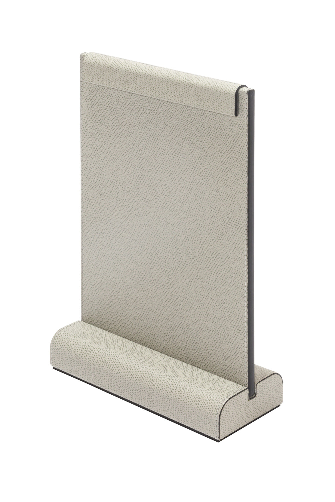 Boston Leather-Covered Wood Menu Stand with Magnetic Flaps