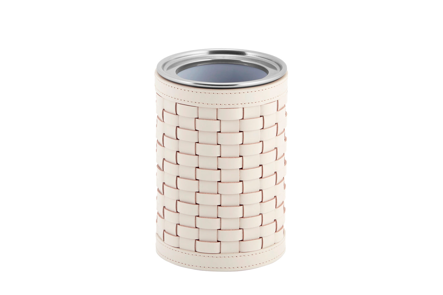 Riviere Barcellona Bottle Cooler | Stainless Steel Thermic Bottle Cooler | Covered with Woven Leather | Perfect for Yacht Decor | Available at 2Jour Concierge, #1 luxury high-end gift & lifestyle shop