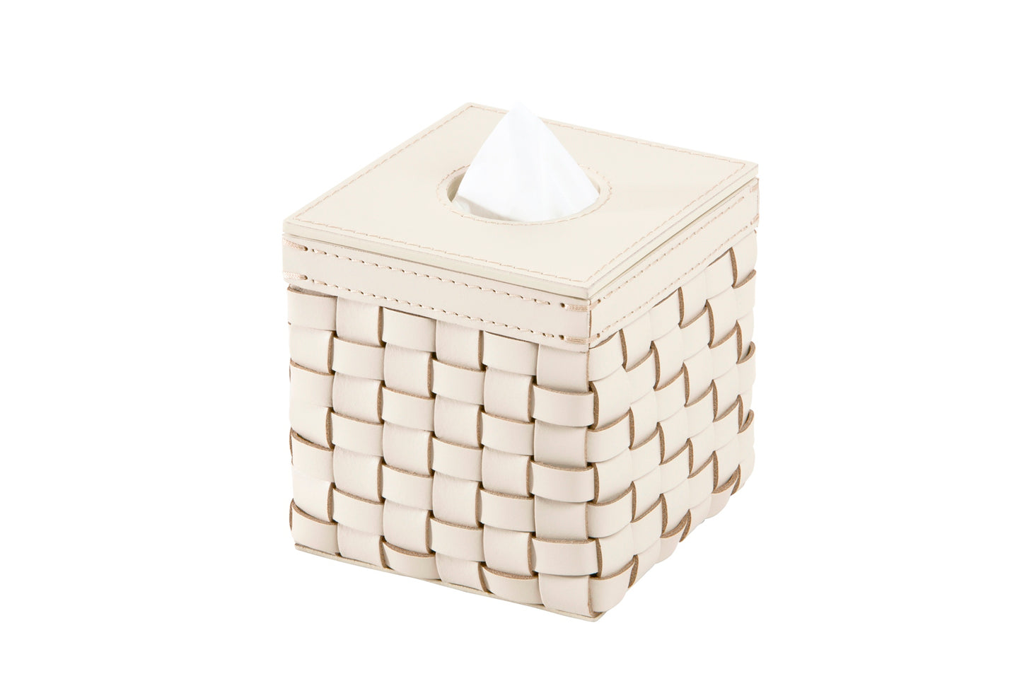 Riviere Barcellona Woven Leather Tissue Holder | Tissue Box Cover | Elegant Woven Leather Design | Perfect for Yacht Decor | Explore a Range of Luxury Home Accessories at 2Jour Concierge, #1 luxury high-end gift & lifestyle shop