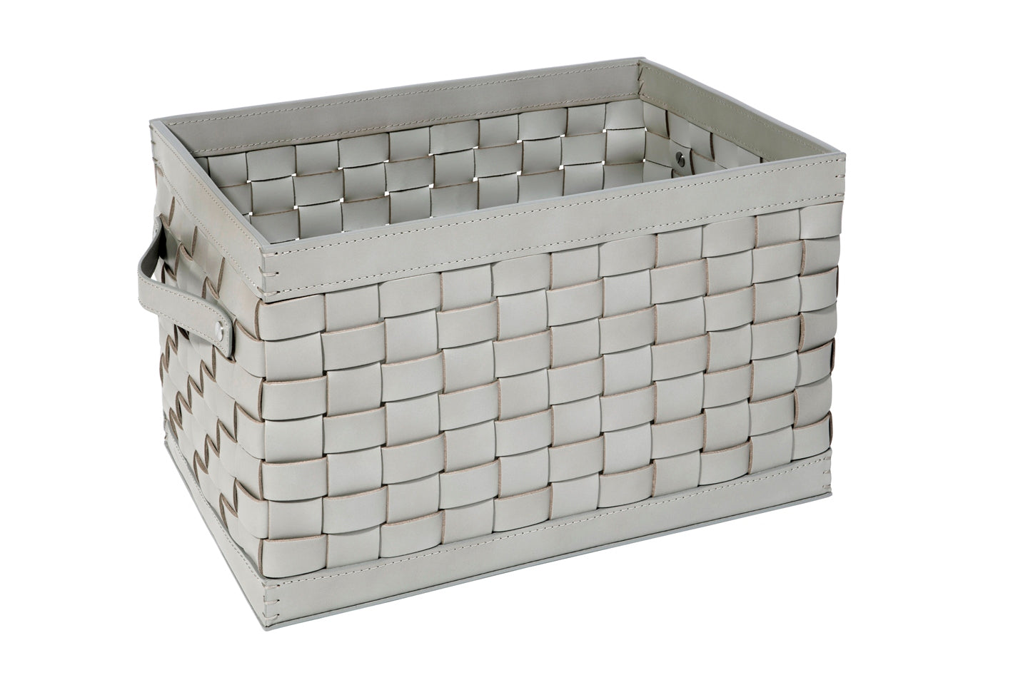 Riviere Barcellona Storage Basket with Handles – Rectangular High | Handwoven in premium leather and finished with practical leather side handles | Offered in small and large sizes, with optional internal dividers (6 or 8 compartments) for organized storage | Perfect for storing towels, shoes, accessories, or daily essentials in style | Designed for use in refined interiors, yachts, or outdoor spaces in Riviere’s exclusive finishes | Home accessories & leather goods | 2Jour Concierge, your luxury lifestyle