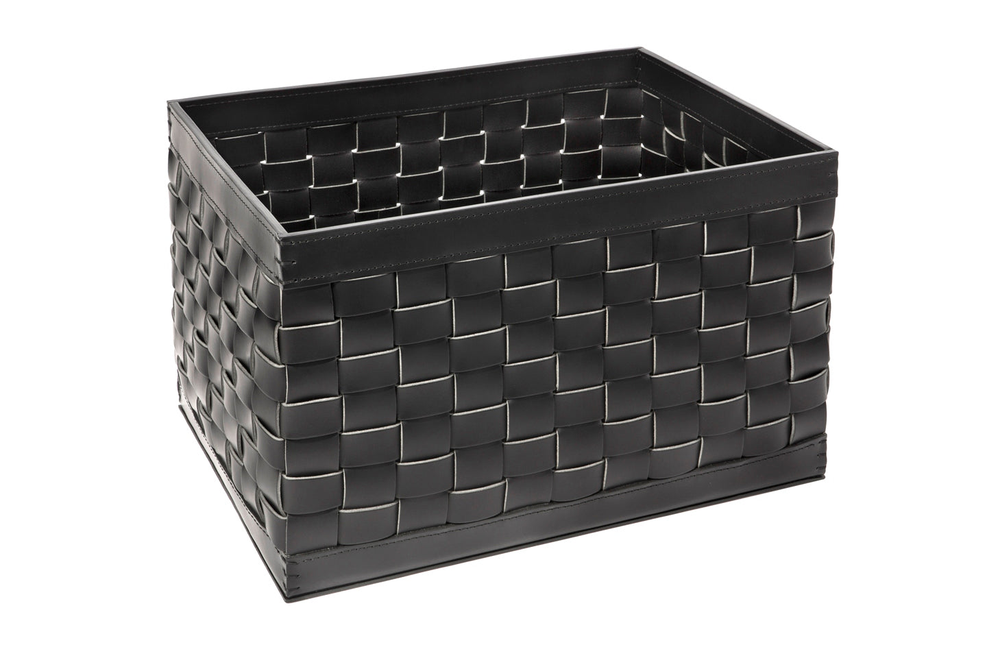 Riviere Barcellona Storage Basket – Rectangular High | Handwoven in luxurious leather, this elegant storage basket offers refined utility for a variety of spaces | Available in small and large sizes, with optional internal dividers (6 or 8 compartments) for organized storage | Ideal for storing accessories, linens, or everyday essentials with elevated style | A perfect solution for sophisticated homes, yachts, or boutique hospitality settings | Home accessories & leather goods | 2Jour Concierge, your luxury